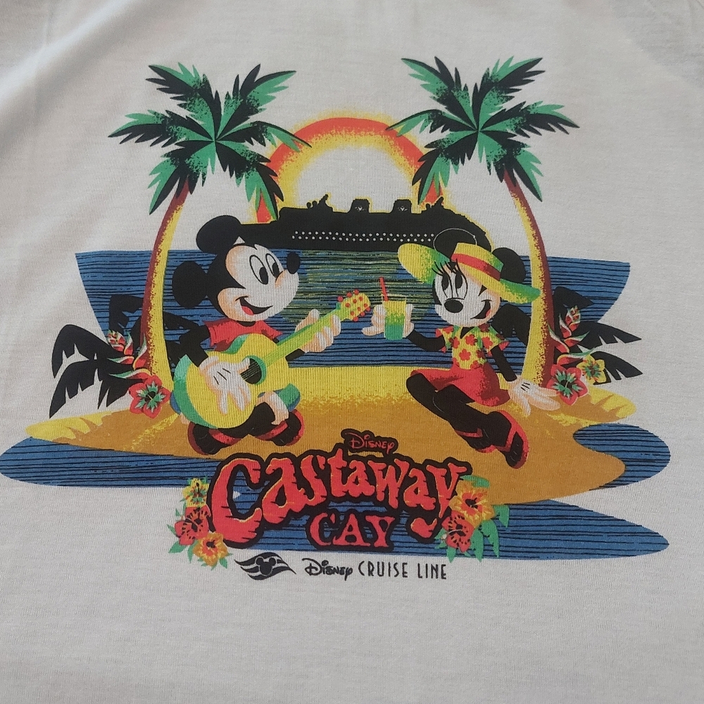 NWT Disney Cruise Line Castaway Cay Tank Top 1X Mickey Minnie